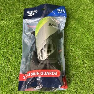 Reebok Soccer Shin Guards Adult M/L - 1 Pair -‎ New Green Football  Protective